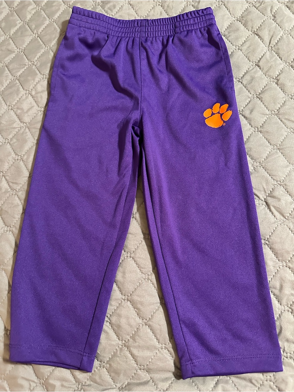 Toddlers Clemson Tigers Athletic Pants with Orange Paw Detail 3T